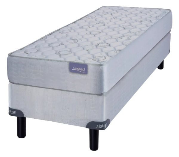 Inducol Colchón y Sommier Línea Dorada 1 Plaza 190 x 80 Cm.