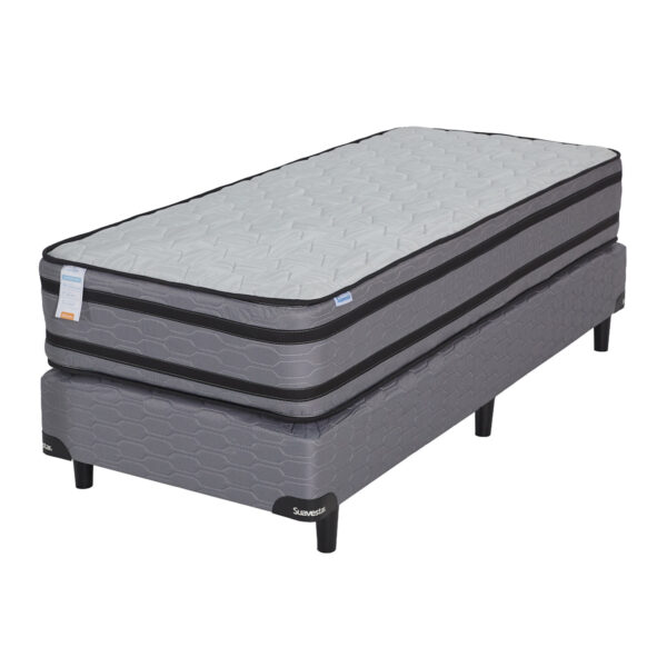 Suavestar Superstar Euro pillow-top Colchón Y Sommier 1 Plaza 190 x 80 Cm.