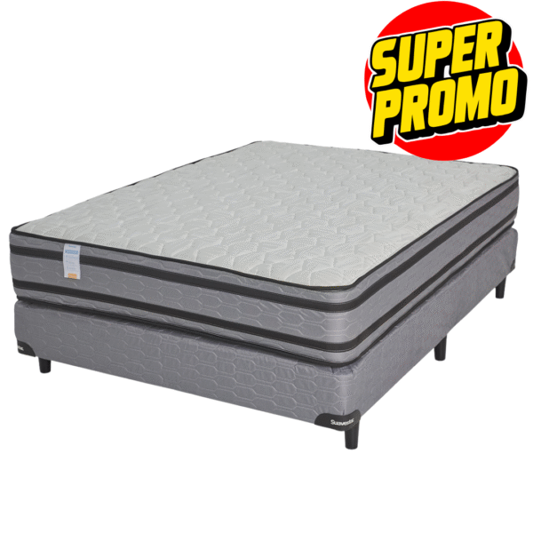 Suavestar Superstar Euro pillow-top Colchón Y Sommier 2 1/2 Plazas 190 x 140 Cm.