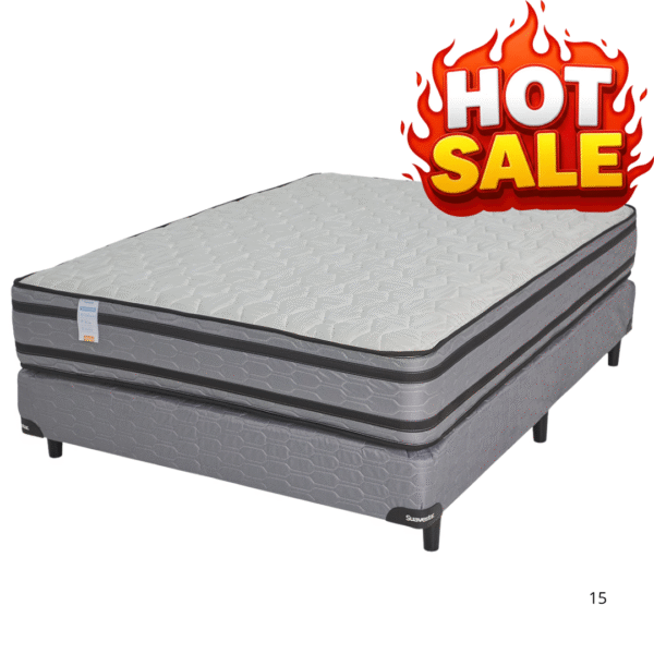 Suavestar Superstar Euro pillow-top Colchón Y Sommier 2 1/2 Plazas 190 x 140 Cm.
