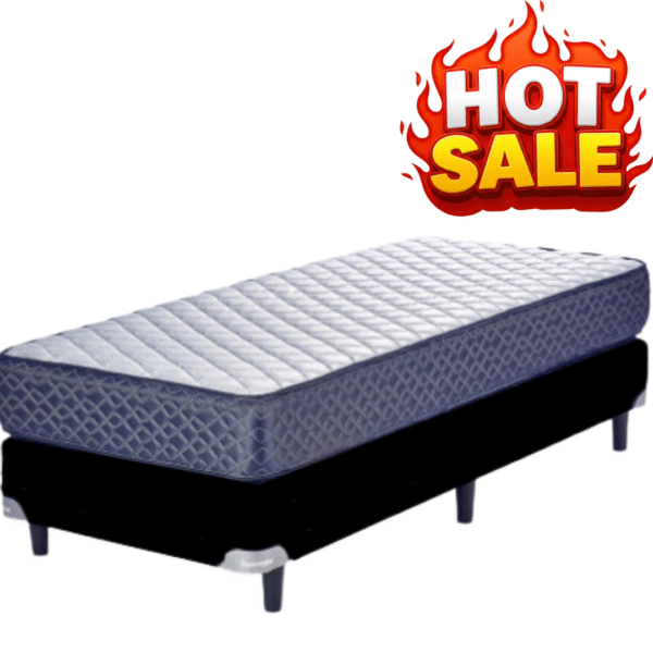 Suavestar Lujo 20 Colchón Y Sommier Ecocuero 1 plaza 190 x 80 Cm