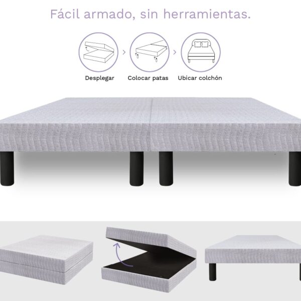 Inducol Sommier Plegable 2 1/2 Plazas 190 x 140 Cm.