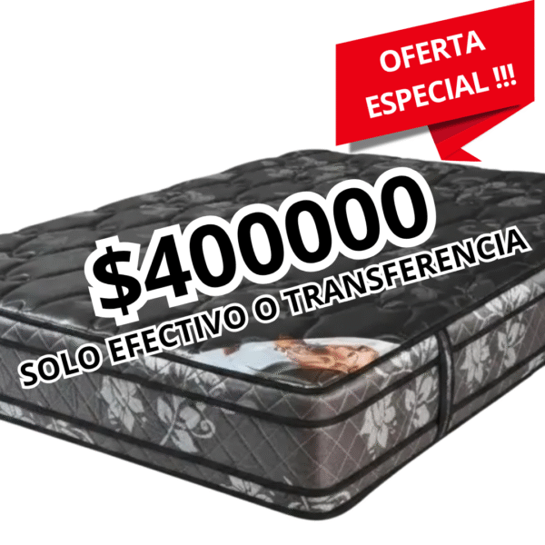 Deseo Diamante Negro Colchón 2 1/2 Plazas 190 x 140 x 30 Cm.